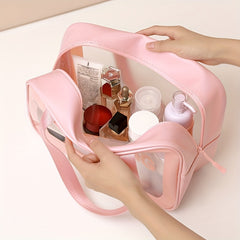 3pc Clear Cosmetic Travel Bag Set Waterproof Toiletry Storage