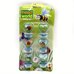 Cartoon Ink Stamp Set for Kids Learning, 6 Patterns