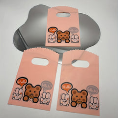 50pcs Plastic Tote Gift Bag for Retail Stores Boutique Supermarkets