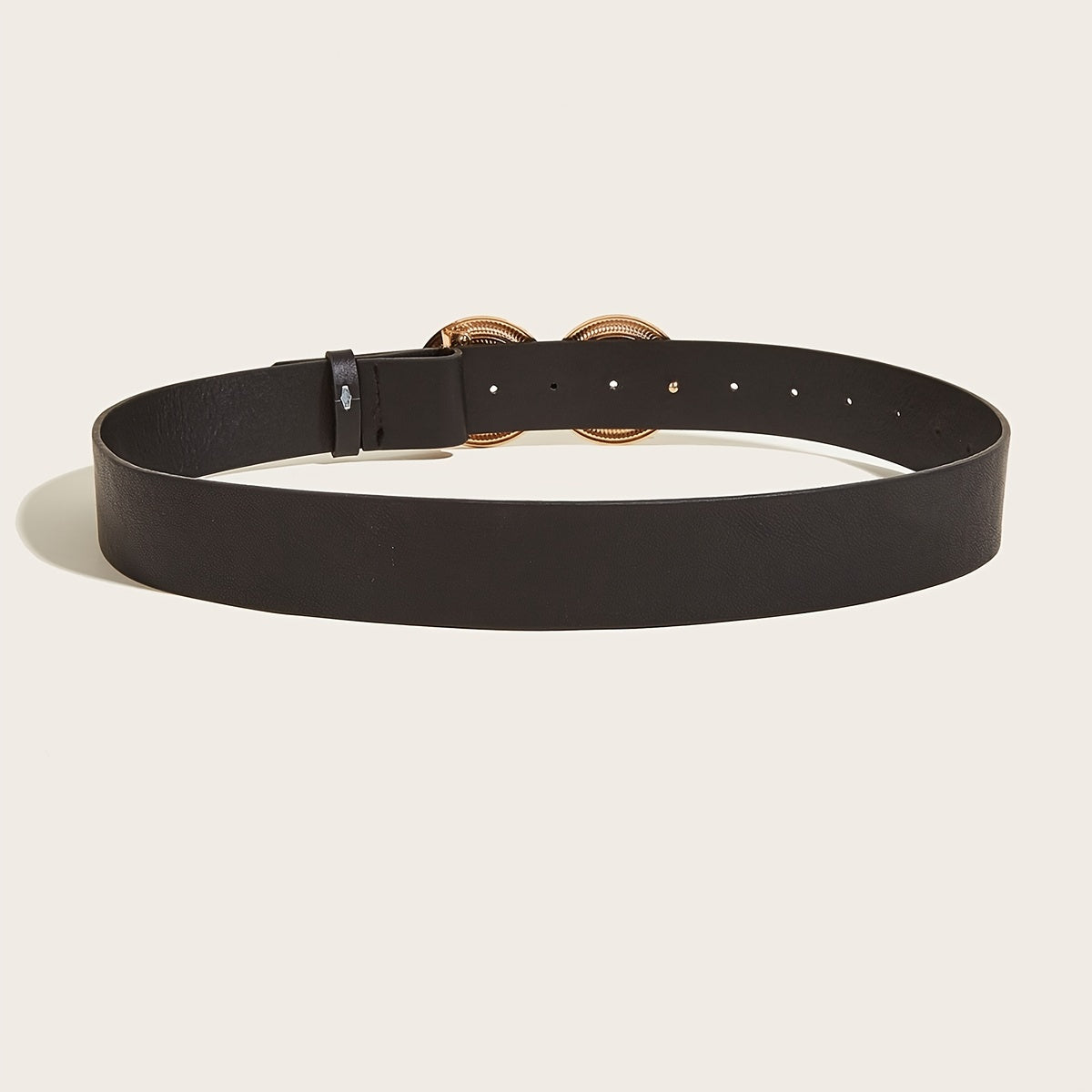Vintage Stretchy Belt for Dresses Wide Golden Buckle
