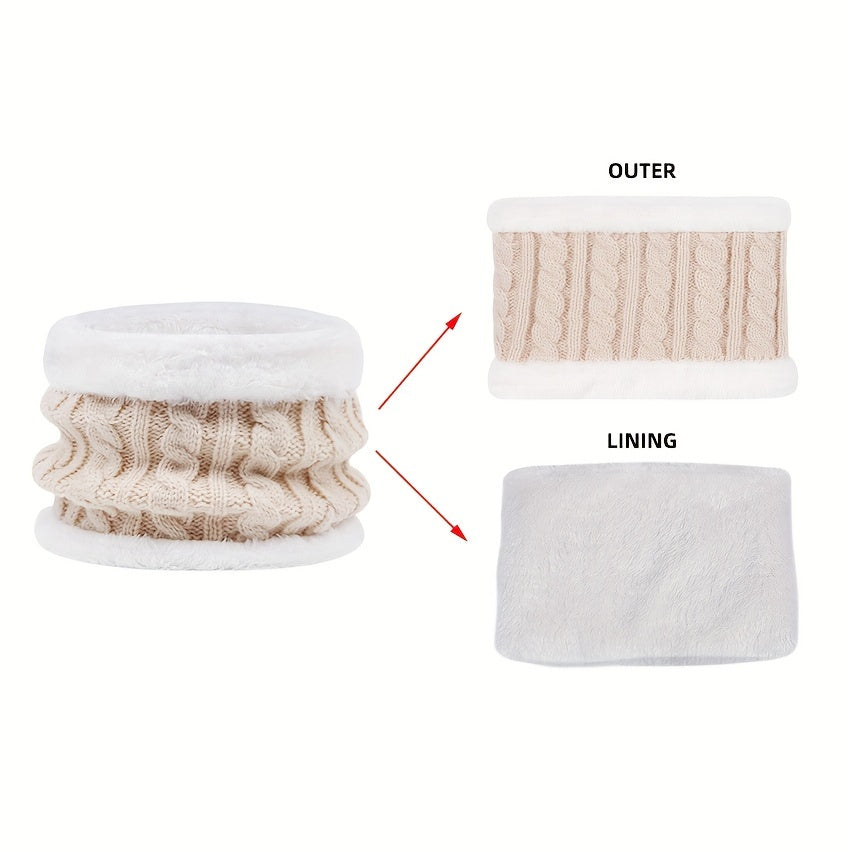 3pcs Children's Winter Scarf Gloves Hat Set for Boys and Girls