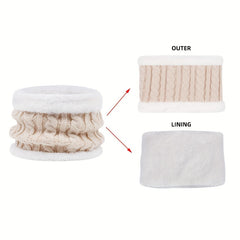 3pcs Children's Winter Scarf Gloves Hat Set for Boys and Girls