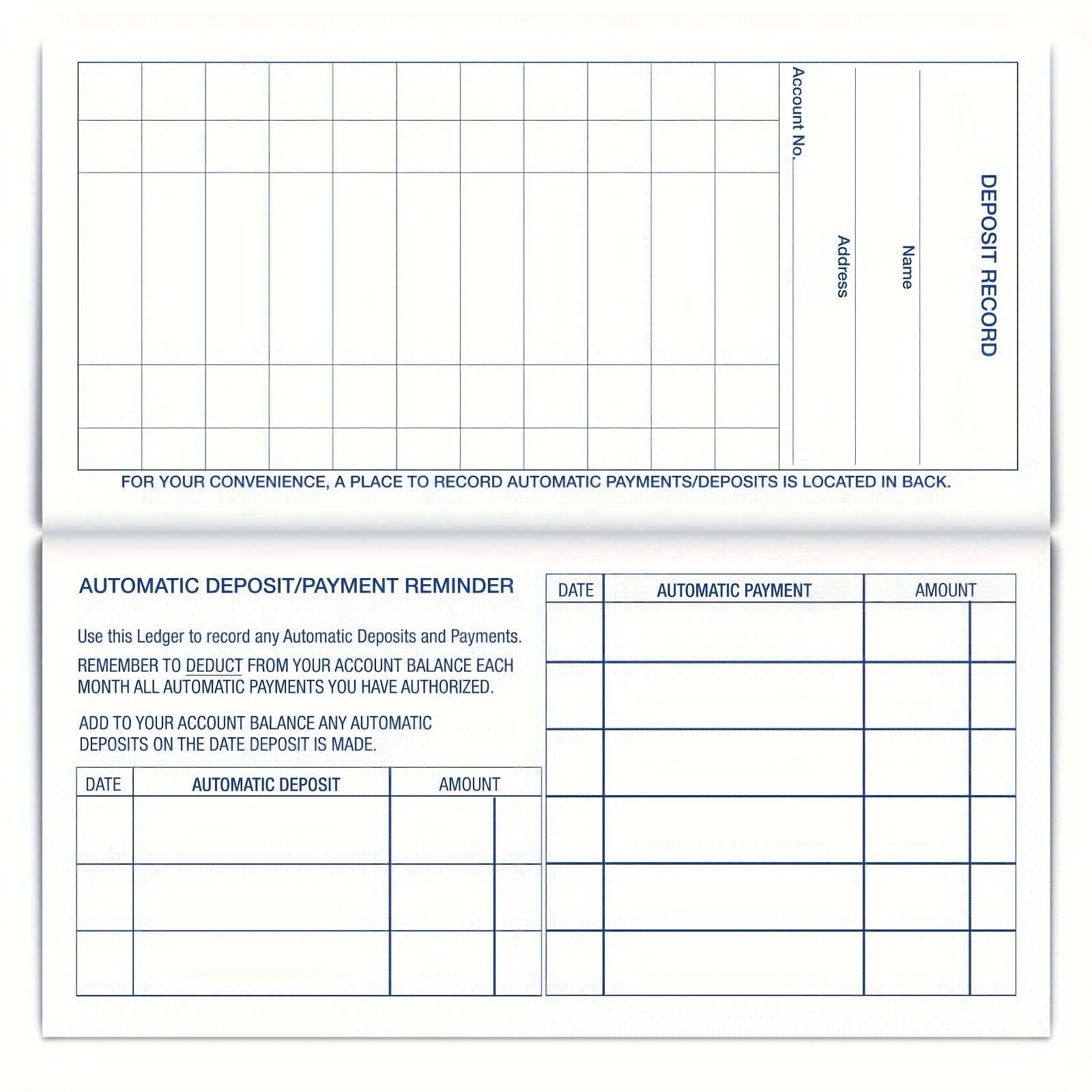 10pcs Check Registers Deposit Credit Bank Account Balance Ledger Easy