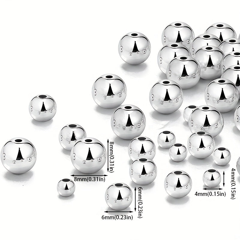 100pcs Classic Silver Beads Pendants for DIY Jewelry Making