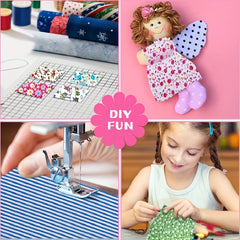 50pcs Mini Flower Print Fabric Patchwork 3.9x3.9in