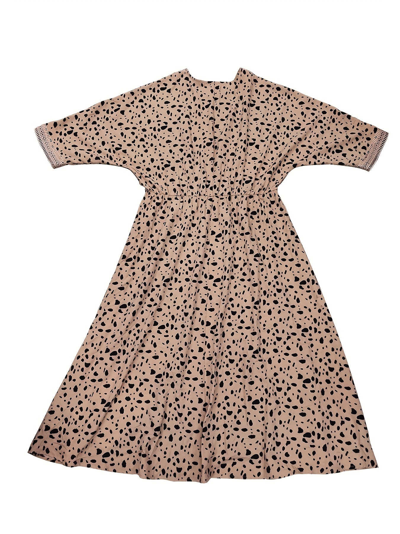  Women's Leopard Print Lace Maxi Dress