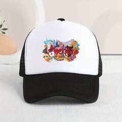 Cartoon America Printed Baseball Cap Unisex Breathable Mesh Trucker Hat