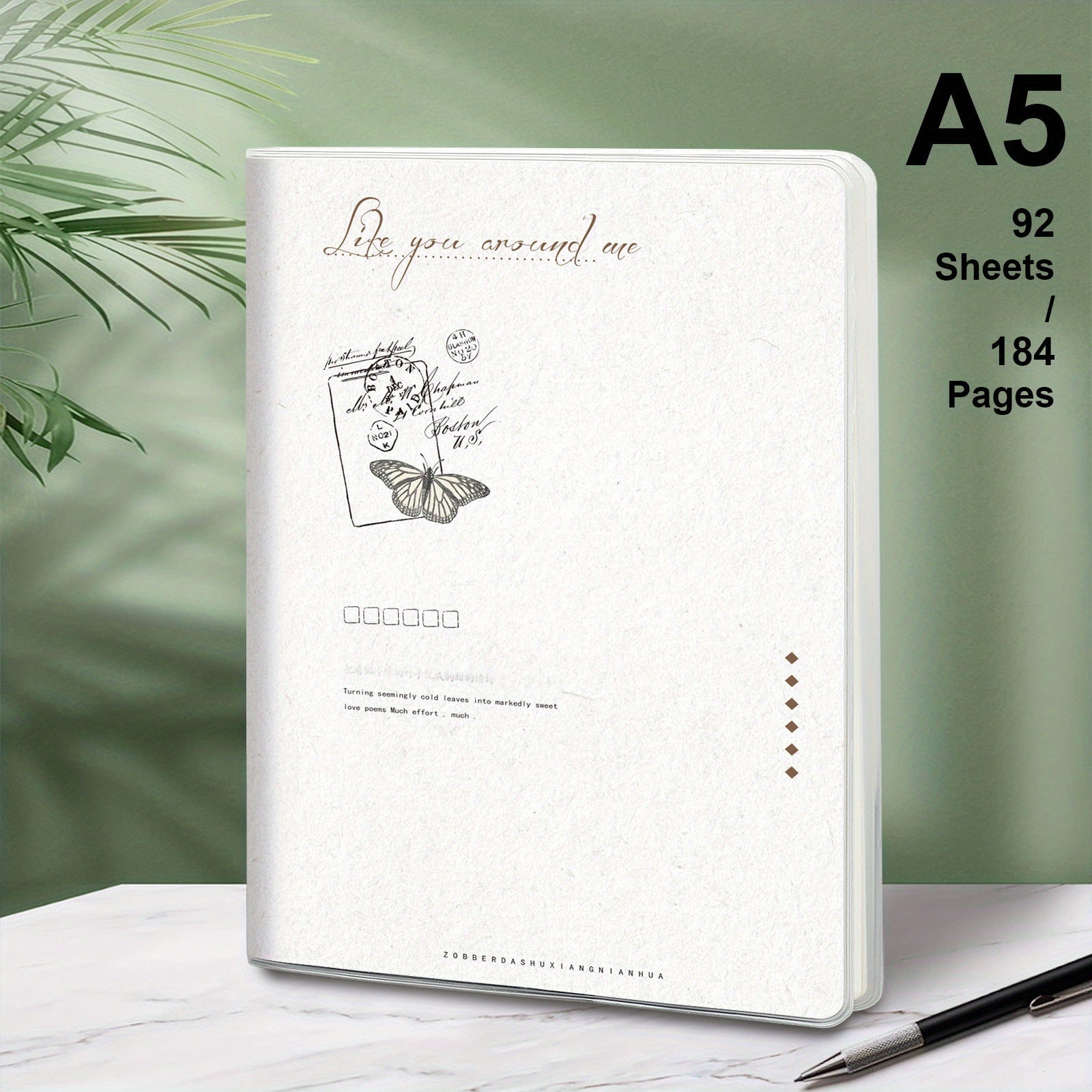 B5 Waterproof Soft Surface PP Glue Cover Notebook