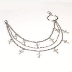Metal Love Wings Pendant Pants Chain Retro Key Body Chain