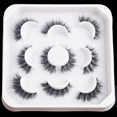 Mink Fluffy False Eyelashes Pack 5 Pairs Mega Volume Extensions