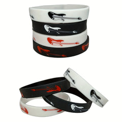 Music Silicone Bracelet Guitar Pattern Unisex Bangle Concert Souvenirs