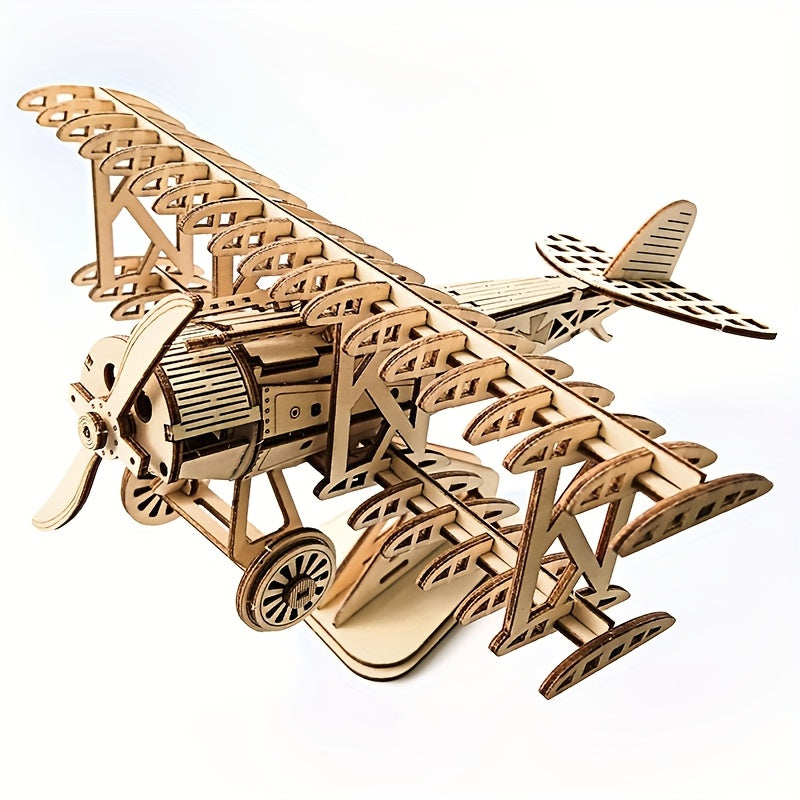 3D Plane Puzzle Wooden Toy Educational DIY Decoration Gift