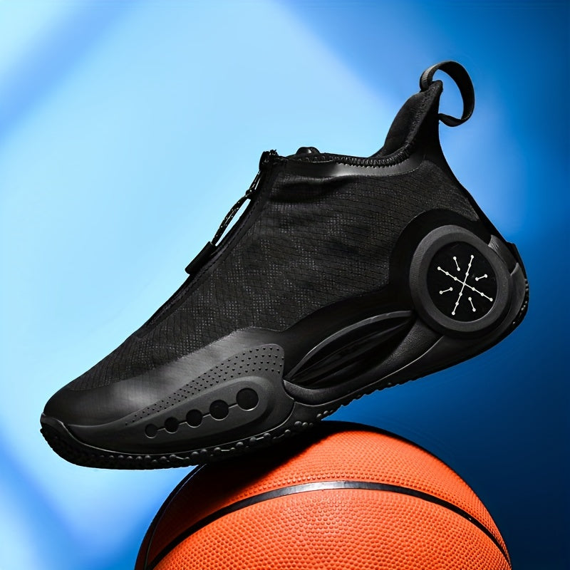Men's Zipper Basketball Shoes Non Slip Sneakers