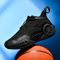 Men's Zipper Basketball Shoes Non Slip Sneakers