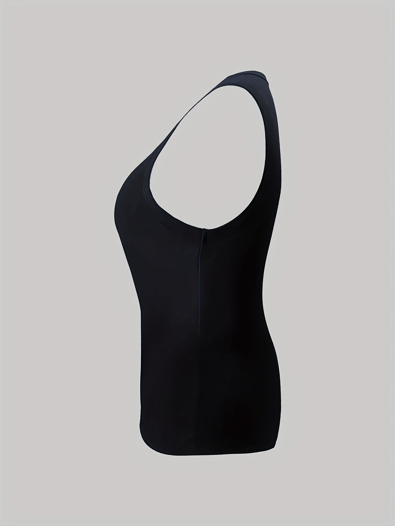  Solid Round Neck Tank Top