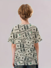 Boy's Dollar Bill 3D Print T-shirt