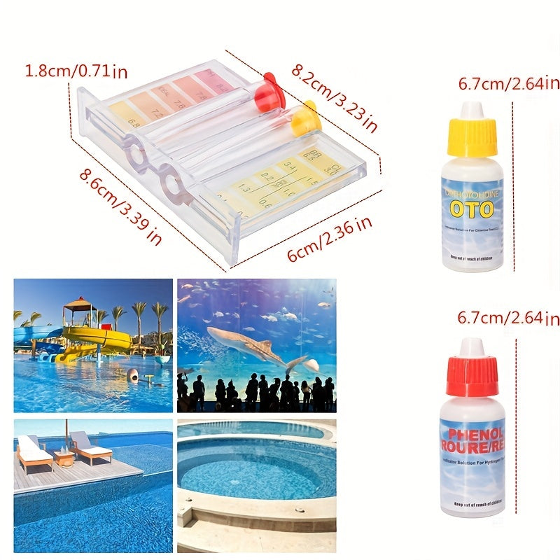 3pcs Pool Chemical Test Kit Chlorine Ph 2 Way Test