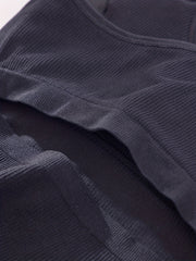 Racerback Sleeveless Tank Top Round Neck Hollow Vest