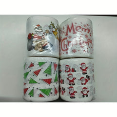 4pcs Christmas Print Roll Paper Decorations Merry Christmas Toilet Paper