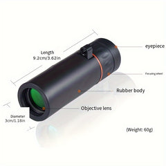 Mini HD Monocular Telescope BAK4 Prism Waterproof Anti-fog Camping Fishing