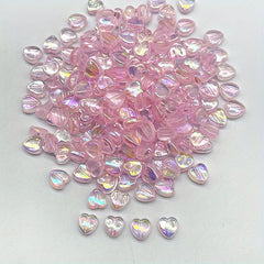 100pcs 8mm AB Heart Shape Acrylic Beads for Jewelry Making