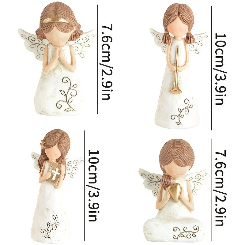 Angel Crafts Resin Praying Angels Love Heart Ornaments Home Decor