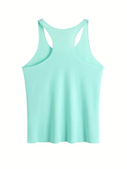 Cup Lemon Letter Print Tank Top Sleeveless Racer Back Summer Sports Top