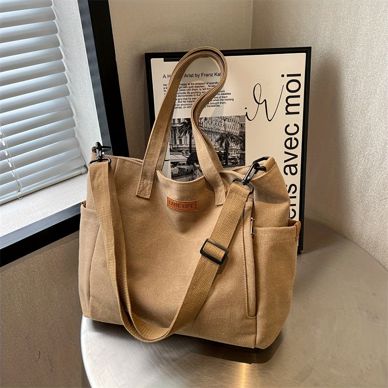 Vintage Crossbody Bag Retro Canvas Shoulder Tote Bag
