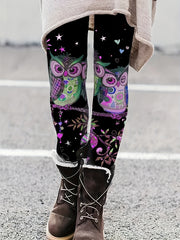  Casual Pants Women's Plus Floral & Animal Print Leggings