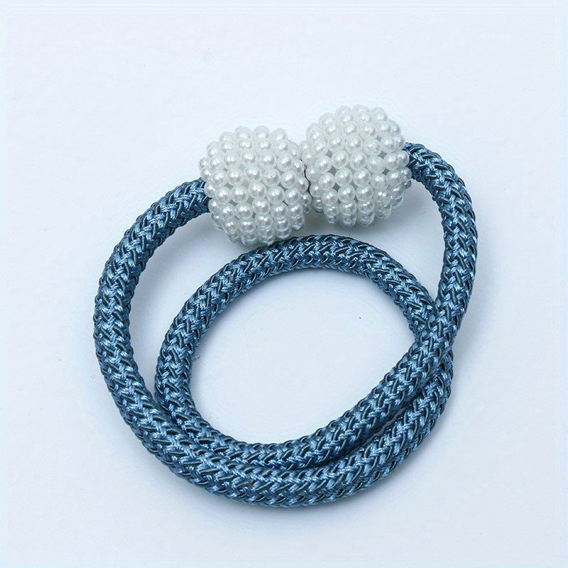 2pcs Pearl Magnetic Curtain Buckles Tieback Accessories