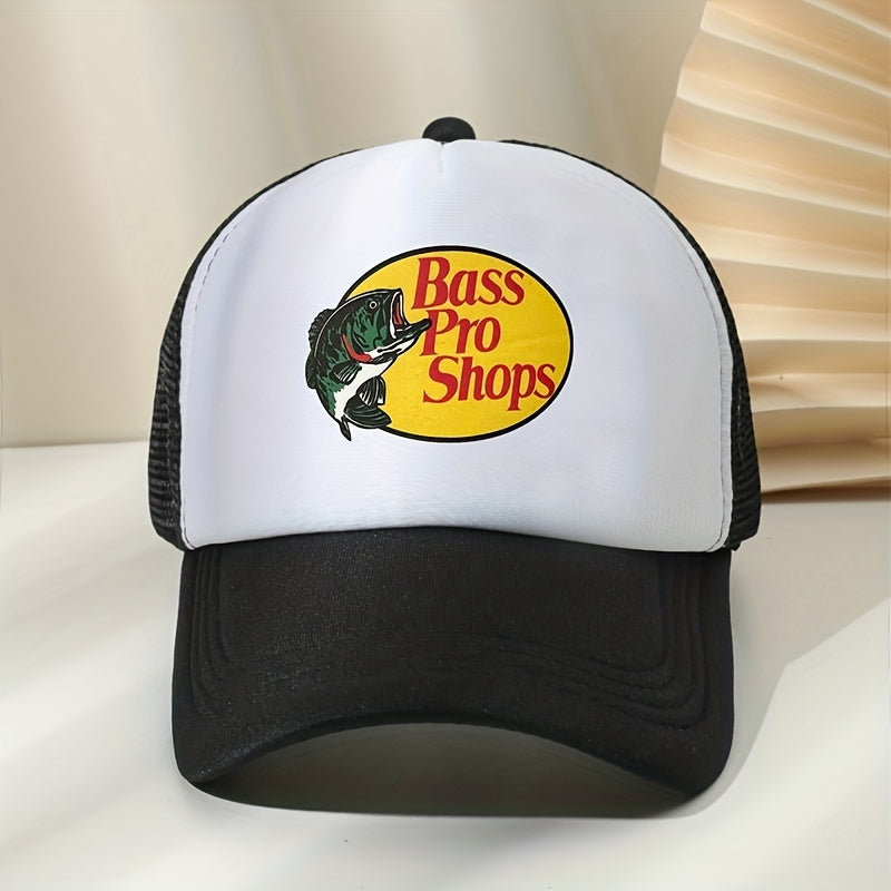 BASS Carp Print Baseball Cap Sunshade Fishing Hat