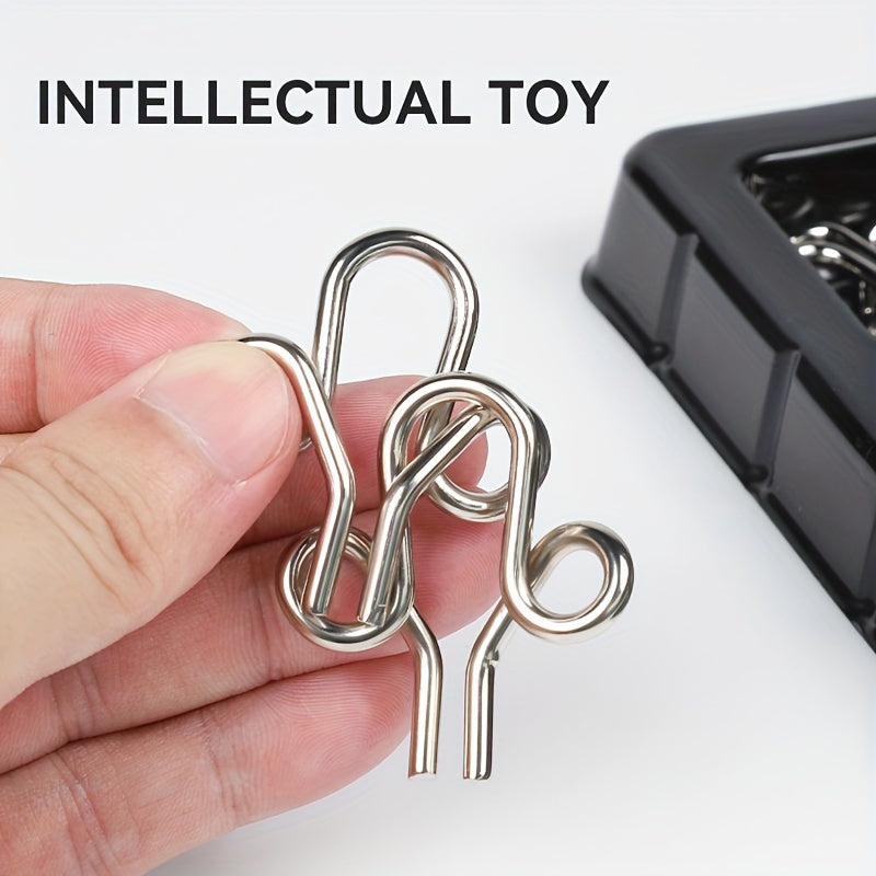 50pcs Unlocking Toys Set: Luban Lock, Kongming Lock, Nine-ring Puzzle