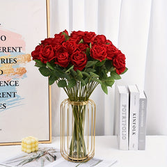 Simulated Velvet Artificial Rose Flower For Wedding Decoration