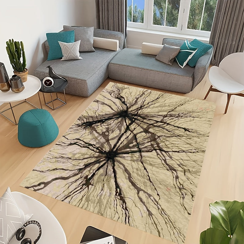 Boho Area Rug Soft Machine Washable Non Slip Backing Stain Resist