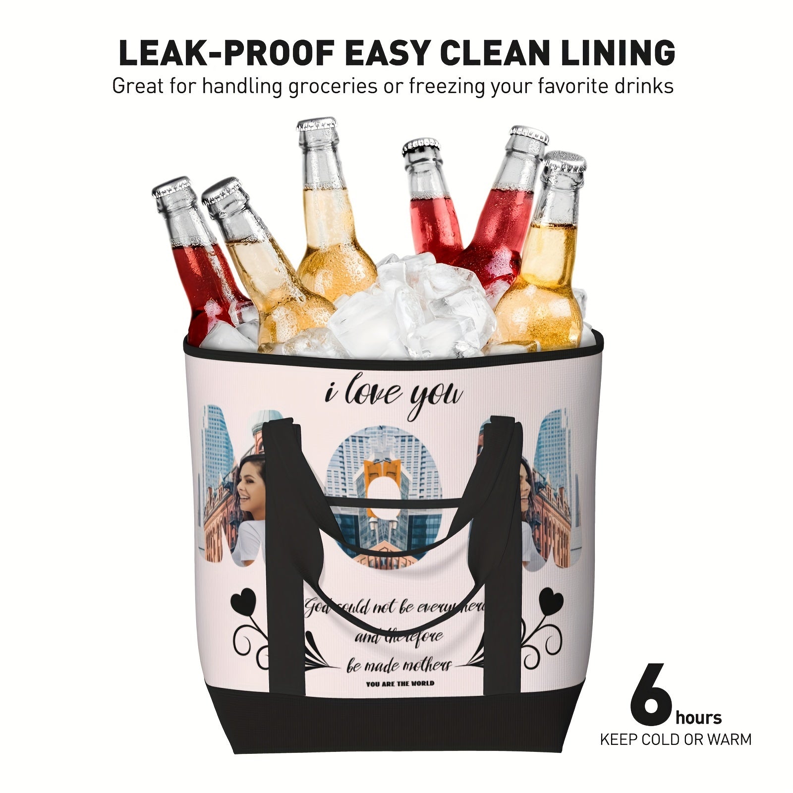 Large Insulated Cooler Tote Bag for Travel and Picnic