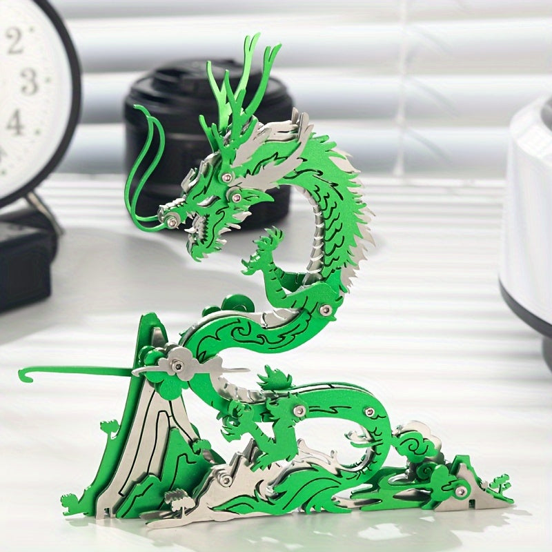 MOKR Chinese Dragon 3D Metal Puzzle - DIY Handcraft Brain Teaser Toy
