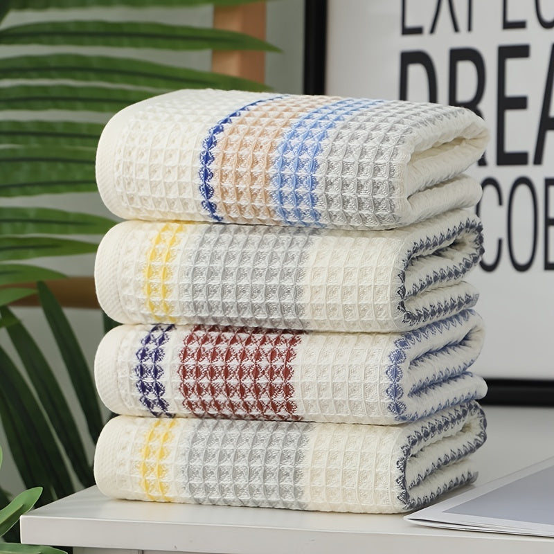 3 Packs Waffle Weave Hand Towels Absorbent Quick Dry Plush Hand Towel