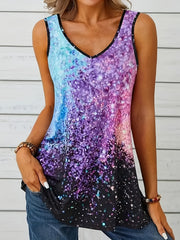 Sleeveless V Neck Tank Top for Women