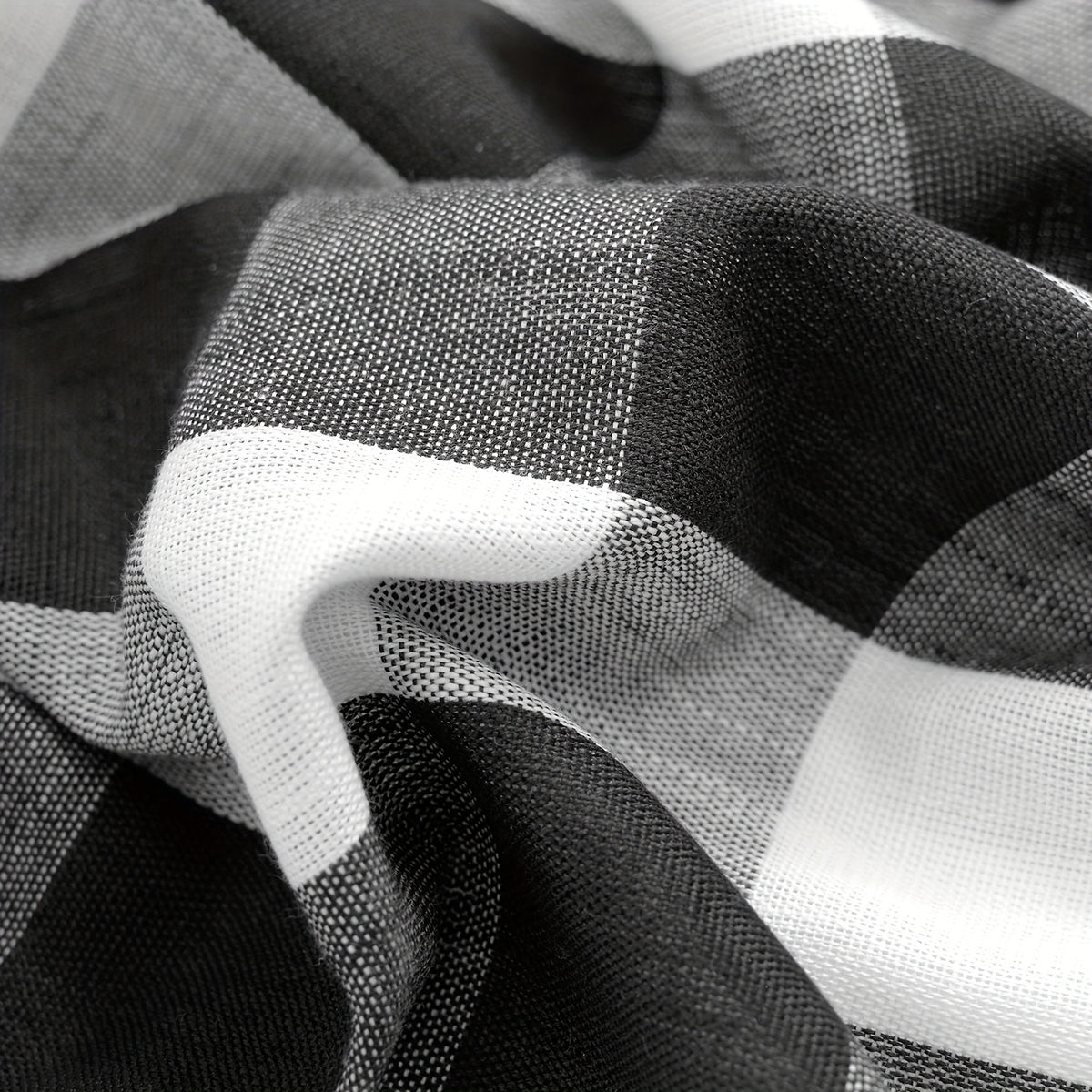 Plaid Pattern Tiers Cafe Curtains Semi shading Semi transparent Window