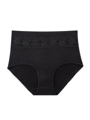 3 Pack Plus Size Lace High Waist Panties Set Seamless Stretch 3pcs Set