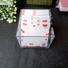 Transparent Desktop Note Storage Box Acrylic Organizing Box