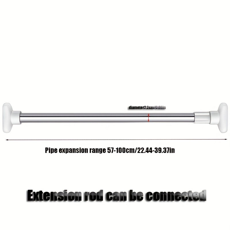Adjustable Telescopic Stainless Steel Clothes Pole
