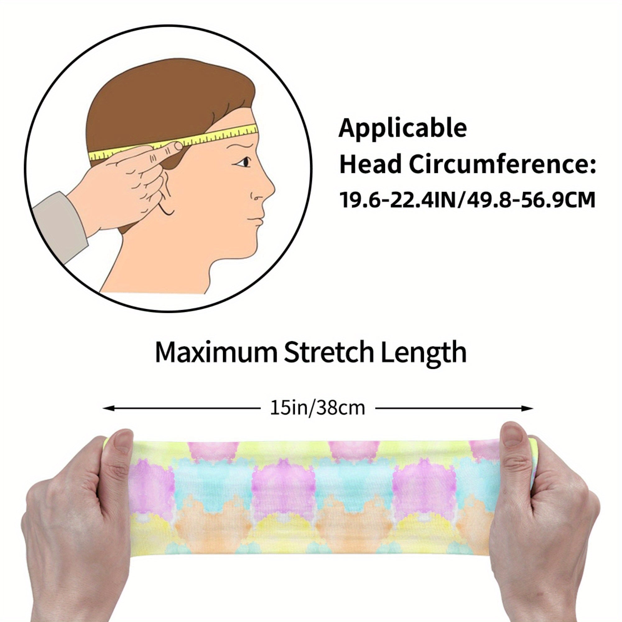 Rainbow Colorful Headband for Sport & Casual Outfits