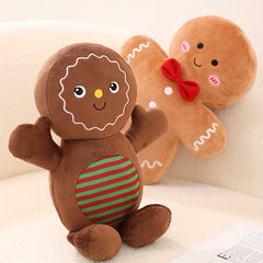 Gingerbread Man Plushie Toy Doll - Christmas Decoration Soft Anime Pillow