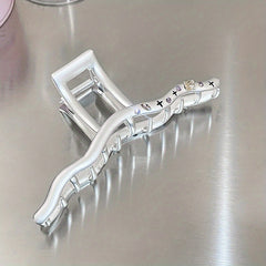 Zirconium Metal Matte Hair Claw Twist Shape Hair Claw Hair Accessories