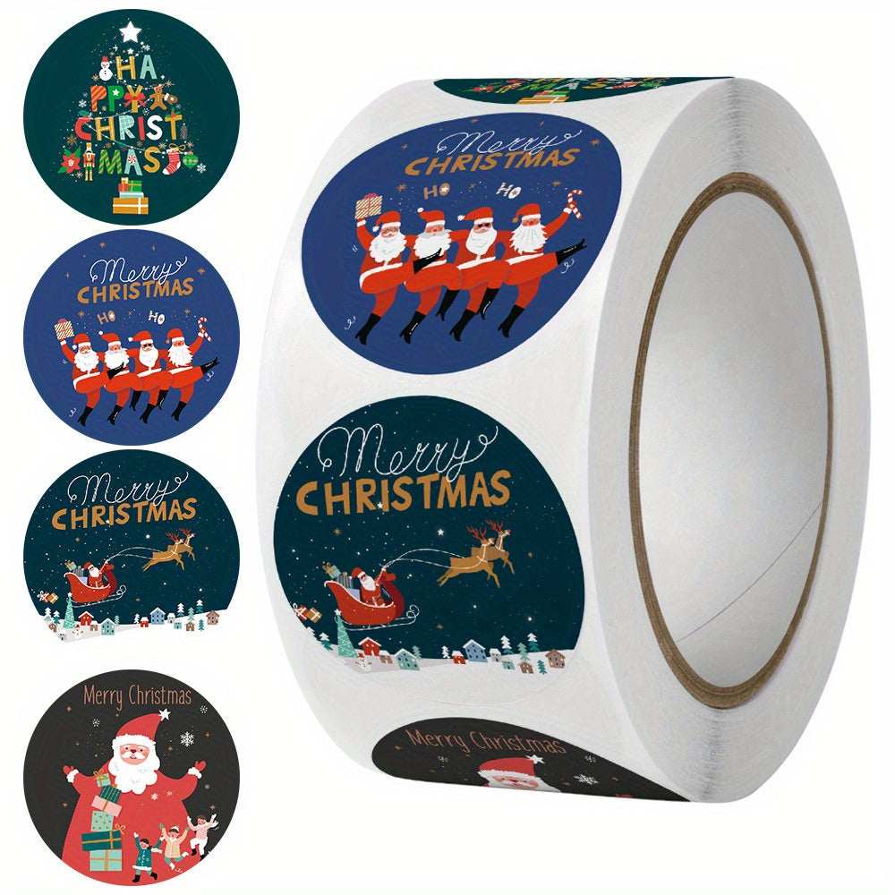 500pcs Cartoon Christmas Theme Gift Label Stickers Self adhesive Paste Stickers