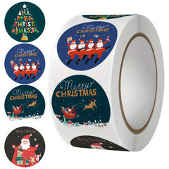 500pcs Cartoon Christmas Theme Gift Label Stickers Self adhesive Paste Stickers