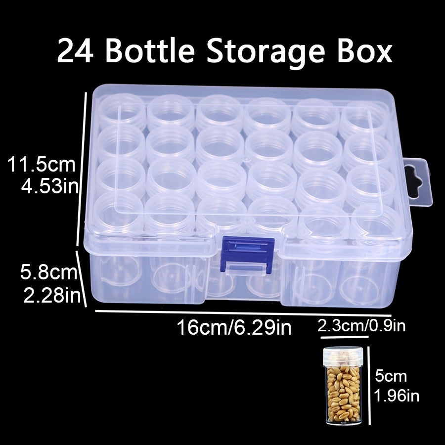 24 38 Slot Storage Box Airtight Container Organizer Portable Carrying Case