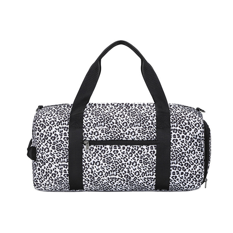 Leopard Gym Bag Waterproof Travel Overnight Men Women Dance Class