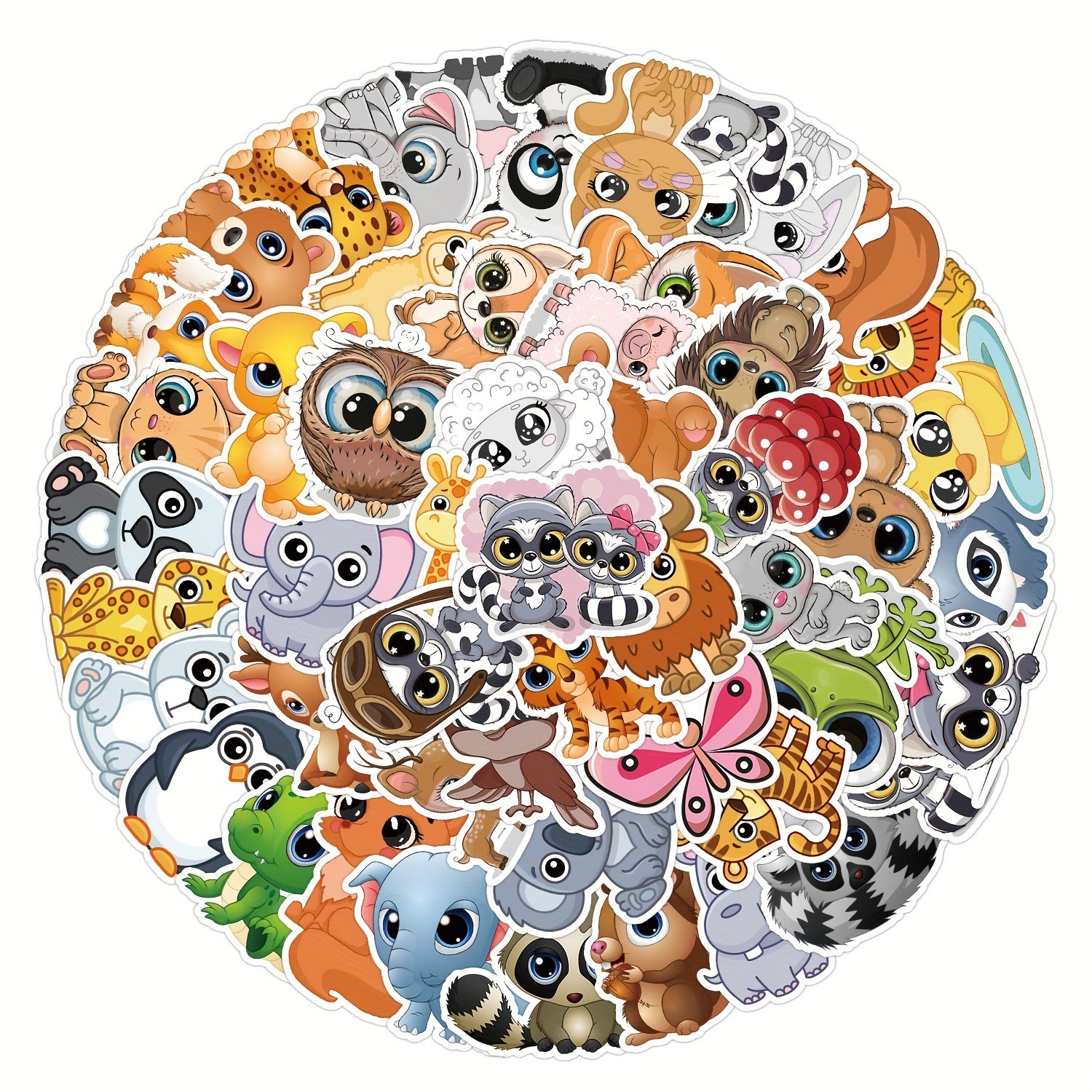 50PCS Animal Graffiti Stickers for Skateboards Water Bottles Hydroflasks